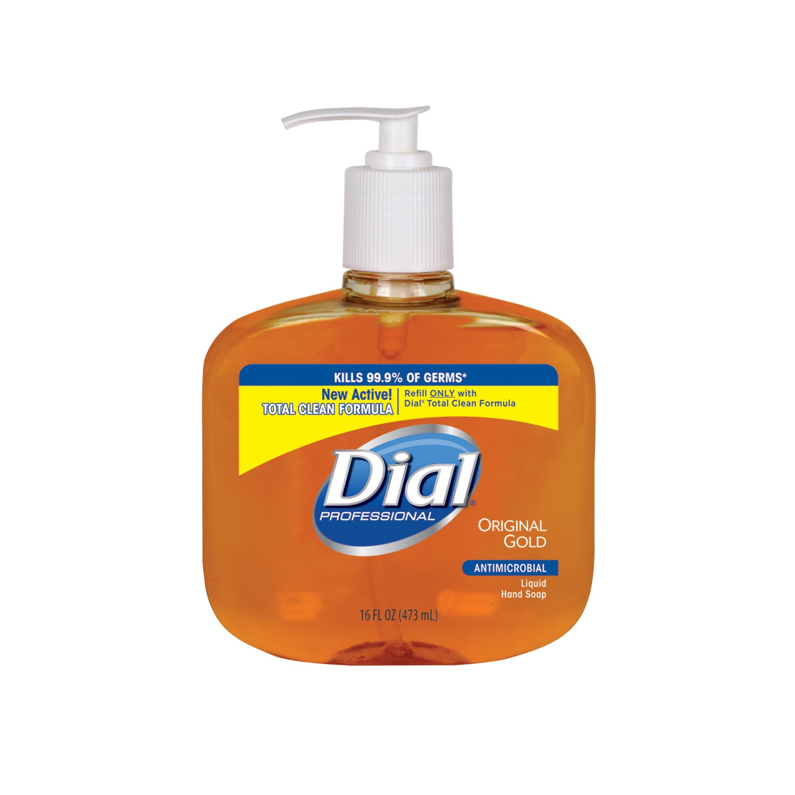 Dial 80790 Gold Liquid Hand Soap 16 oz. Antimicrobial w/ Pump E2 12/CS