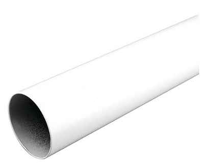 6' WHT STL Closet Pole