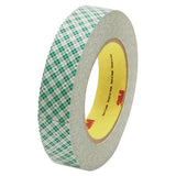3M 410M Double-Coated Tissue Tape, 3" Core, 1" X 36 Yds, White 2