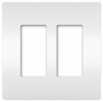 WHT 2G Plas Wall Plate