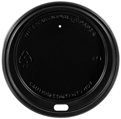 Graphic Packaging LHRDSB-16 / 316603060 Black Dome Sipper Lid For 10/12/16/20/24 oz Hot Cup 1200/CS