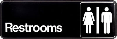 3x9 Restrooms Sign