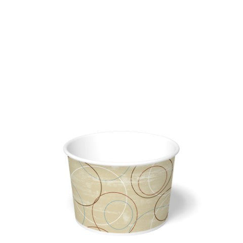 Graphic Packaging DFS-16-CHAMP / 116359107 16oz Squat Paper Food Container "Champagne" 500/CS