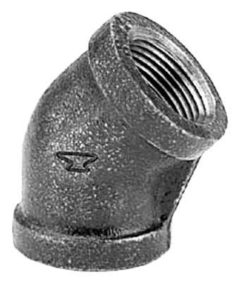3/4 BLK 45 DEG Elbow