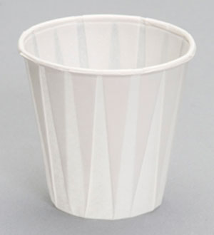 Genpak W450F 3.5oz Paper Pleated Water Cup 2-3/8x2-1/4x1-1/2 2500/CS