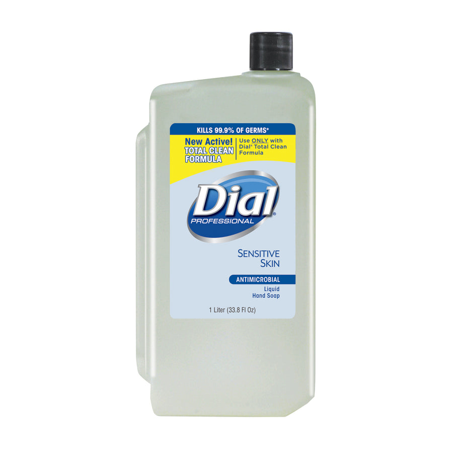 Dial 82839 Sensitive Skin Liquid Soap 1 Liter Refill Antimicrobial E2 8/CS