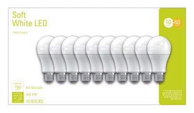 10PK 10W SW A19 Bulb