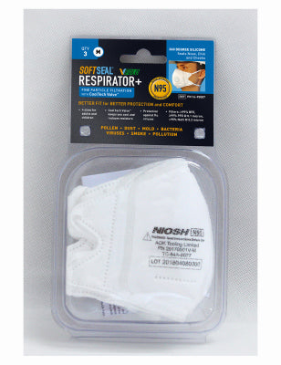 3PK MED N95 Valved Mask