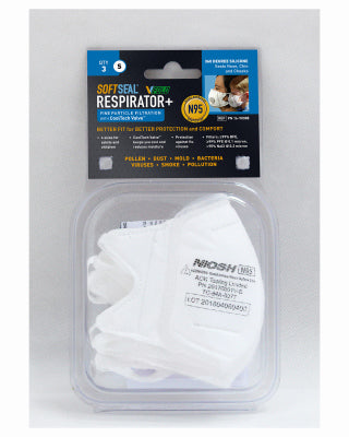 3PK SM N95 Valved Mask