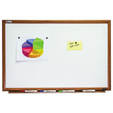 Abilityone 7110013347079 7110013347079 SKILCRAFT Quartet Magnetic Porcelain Dry Erase Board, 36 x 24, White Surface, Light Brown Oak Frame 2