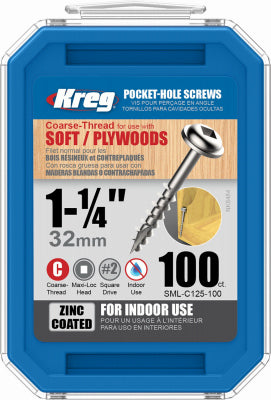 100PK 1.25" Pock Screws