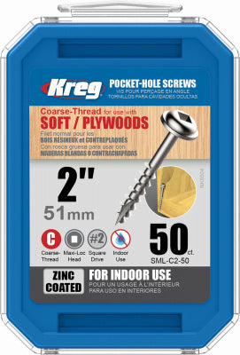 50PK 2" STL Pock Screws