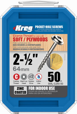 50PK 2.5"STL Pock Screw