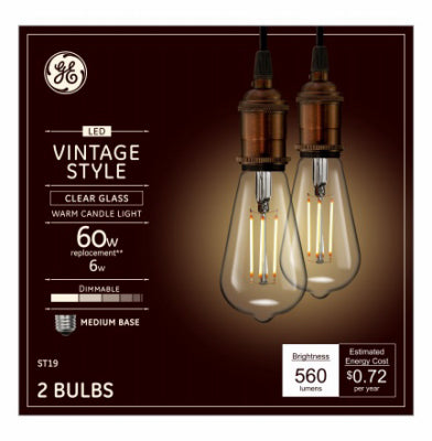 GE 2PK 6W WW ST19 Bulb
