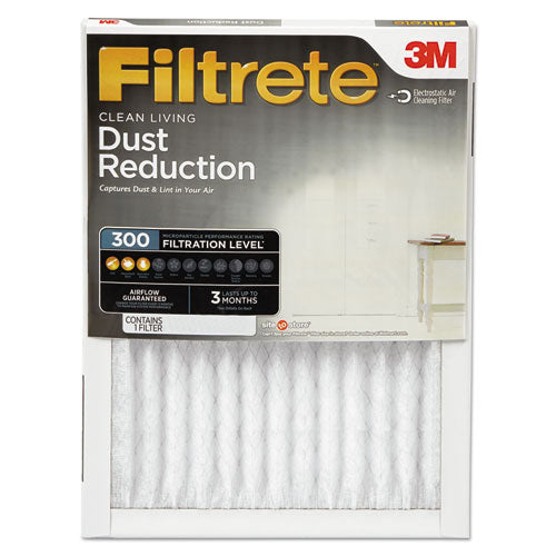 Filtrete 302-4 Clean Living Dust Reduction Electrostatic Air Filter, MPR 300, 20 x 20