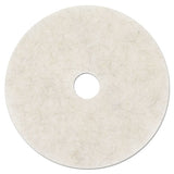 3M 3300 Ultra High-Speed Natural Blend Floor Burnishing Pads 3300, 20" Diameter, White, 5/carton 3