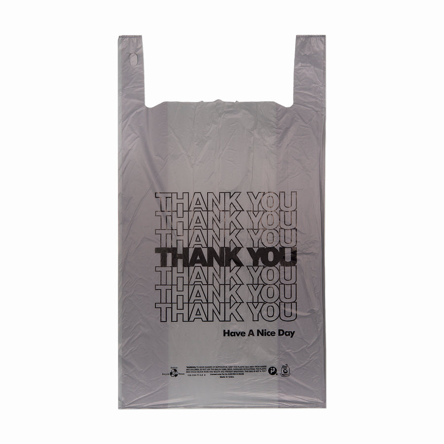Inteplast JUMBO Thank You T-Shirt Bag 18x8x32 17mic 450/CS