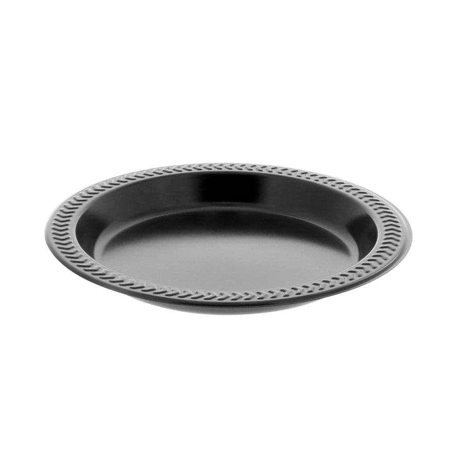 Pactiv YMI6E 6" Black Sandwich Plate Impact Plastic Tableware 1000/CS