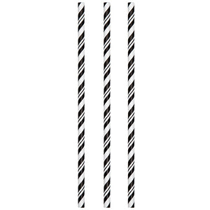24CT BLK Paper Straws