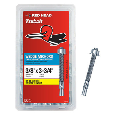 50PK 3/8x3-3/4 Anchor