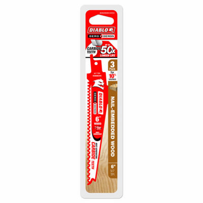 3PK 6'' 6T Recip Blade