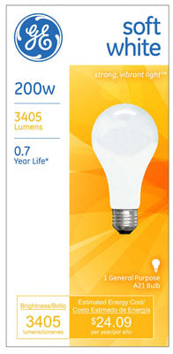 GE 200W SW LGT Bulb