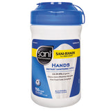 Sani Professional NIC P43572 Hands Instant Sanitizing Wipes, 6 x 5, Unscented, White, 150/Canister, 12 Canisters/Carton 2