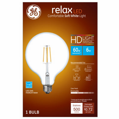 GE 6W SW G40 Rel Bulb