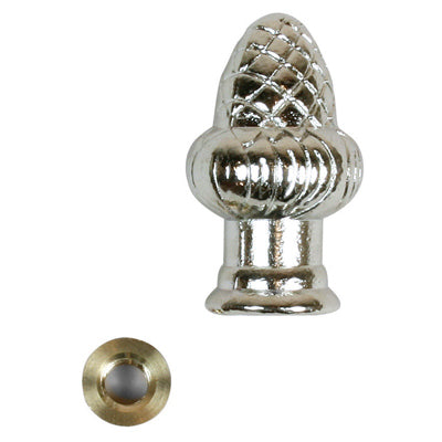 1-1/2" NI Acorn Finial