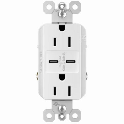 15A WHT TypeC USBOutlet