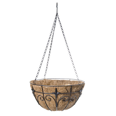 GT 14"BLK Finial Basket