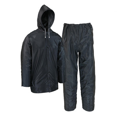 2XL 2PC BLK PVC Suit