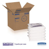 Kimtech 33330 W4 Critical Task Wipers, Flat Double Bag, 12x12, White, 100/pack, 5 Packs/carton 2