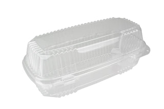 Pactiv YCI810490000 Clear Hinged Hoagie Container 9.25x4.5x3 250/CS