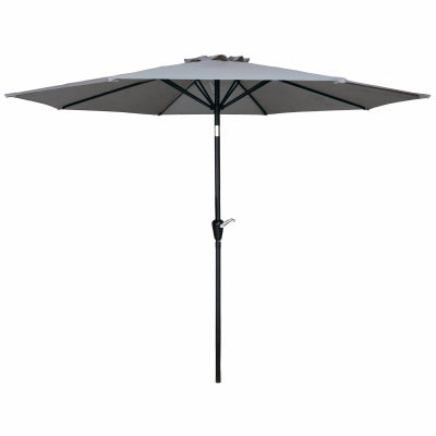 FS 9' STL GRY Umbrella