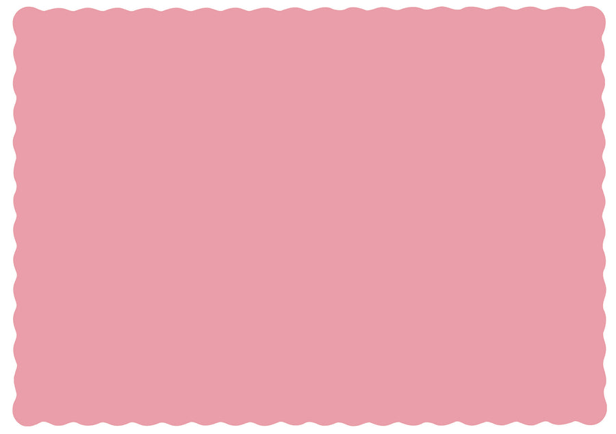 Hoffmaster 310525 Scallop Edge Linen Emboss Placemat Dusty Rose Economy, 9.5" X 13.5" 1000/CS