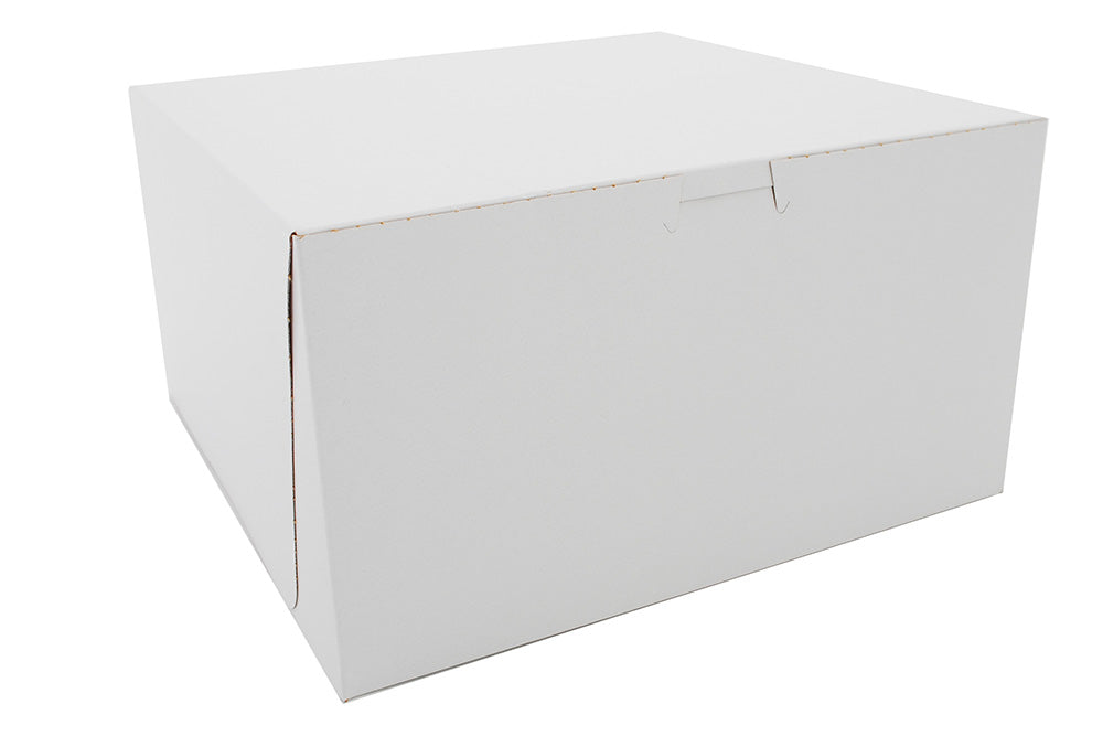 Southern Champion 0977 10" X 10" X 5.5" Bakery Box White Non-Window Lock-Corner 100/CS