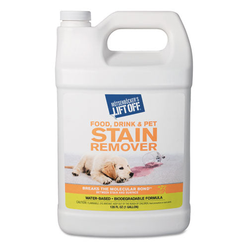 Motsenbocker's Lift-Off 40601 No. 1 Food, Beverage And Pets Stain Remover, Apricot Scent, 1 Gal Bottle