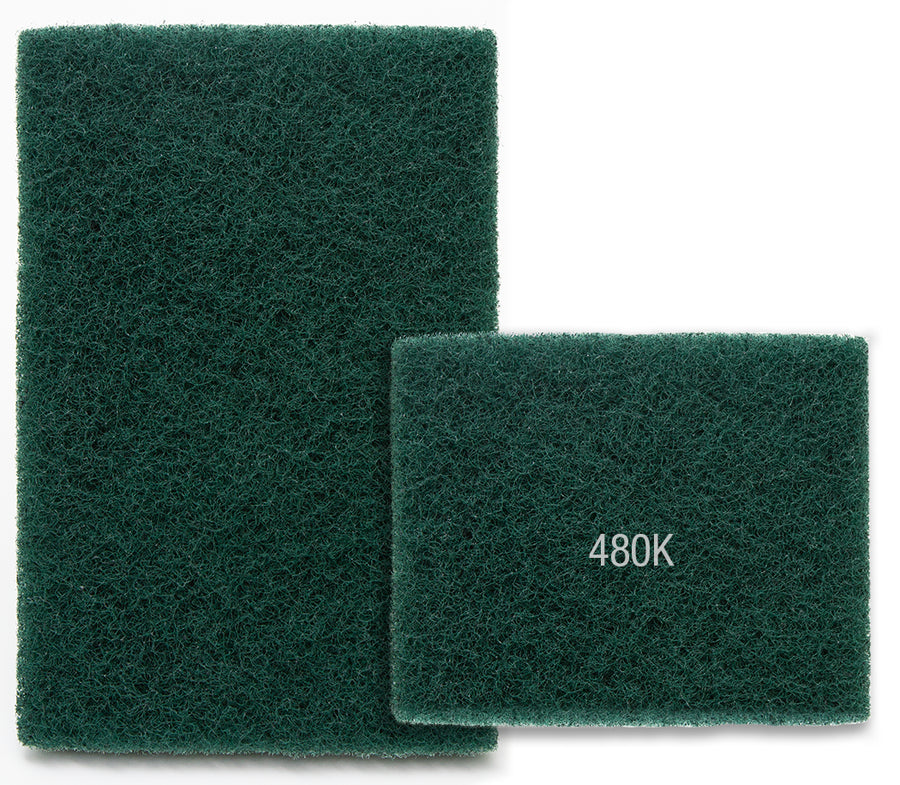 ACS S096 General Purpose Scouring Pad Green, 6" X 9" Medium Duty 60/CS