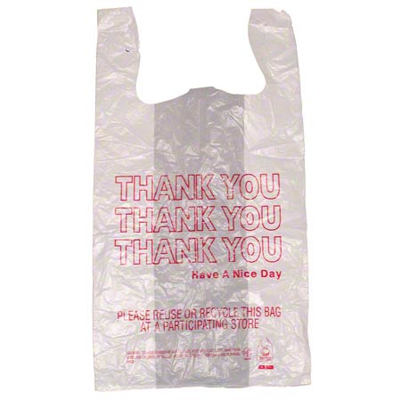IBS 1367-2099 T-Sack 1/6 BL White 12 mic Thank You Print 11x6.5x20.5 1000/CS