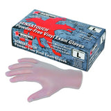 MCR Safety 5010M Sensatouch Clear Vinyl Disposable Medical Grade Gloves, Medium, 100/Box, 10 Box/Carton 2