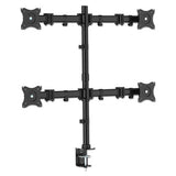 Kantek MA240 Articulating Quad Monitor Arms, For 13" To 27" Monitors, 360 Deg Rotation, 45 Deg Tilt, 180 Deg Pan, Black, Supports 18 Lb 2