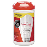 Sani Professional P56784 No-Rinse Sanitizing Multi-Surface Wipes, White, 95/container 2