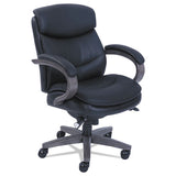 La-Z-Boy 48963A Woodbury Mid-Back Executive Chair, Supports Up To 300 Lb, 18.75" To 21.75" Seat Height, Black Seat/back, Weathered Gray Base 2