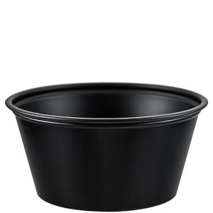 Dart P325BLK Cup Souffle Plastic 3.25 oz Black 2500/CS