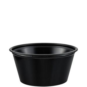 Dart P200BLK Cup Souffle 2 oz Plastic Black 2500/CS