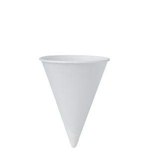 Solo Cup 4R-2050 Cup Paper Cone 4 oz Treated Unprinted 5m/cs 5000/CS