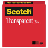 Scotch 600 Transparent Tape, 3" Core, 1" X 72 Yds, Transparent 3