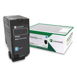 Lexmark 74C0HCG 74c0hcg High-Yield Toner, 12,000 Page-Yield, Cyan 2