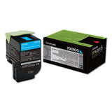 Lexmark 70C0XCG 70c0xcg Return Program Extra High-Yield Toner, 4,000 Page-Yield, Cyan, Taa Compliant 2